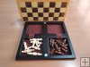 Folding Magnetic Wooden Travel Chess Set 28X14X3 cm