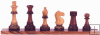 Boxwood/burntwood and Stained Brown Chess Set 95 mm