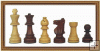 Boxwood and Stained Black Chess Set 115 mm, unweighted