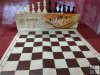 Plastic Chess Set, King Height 95 mm with PVC board in cardboard box