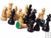 Boxwood and Stained Black Chess Set, Universal Staunton, 95 mm
